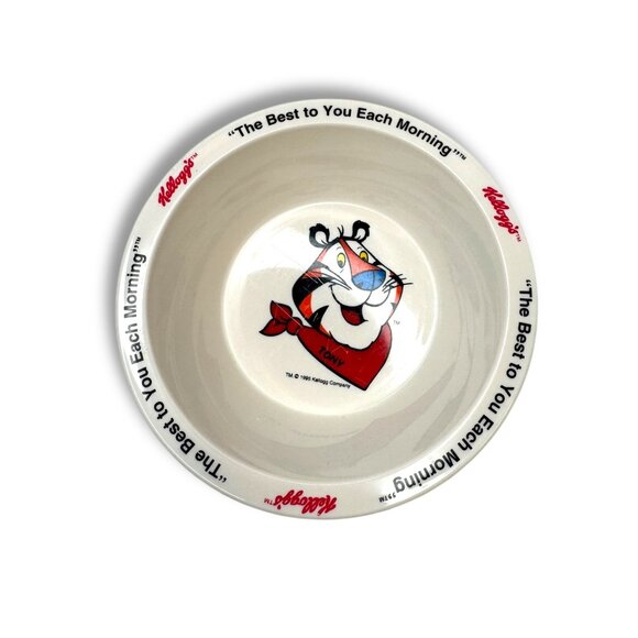 Kelloggs Tony The Tiger Cereal Bowl 1995 - Picture 1 of 4